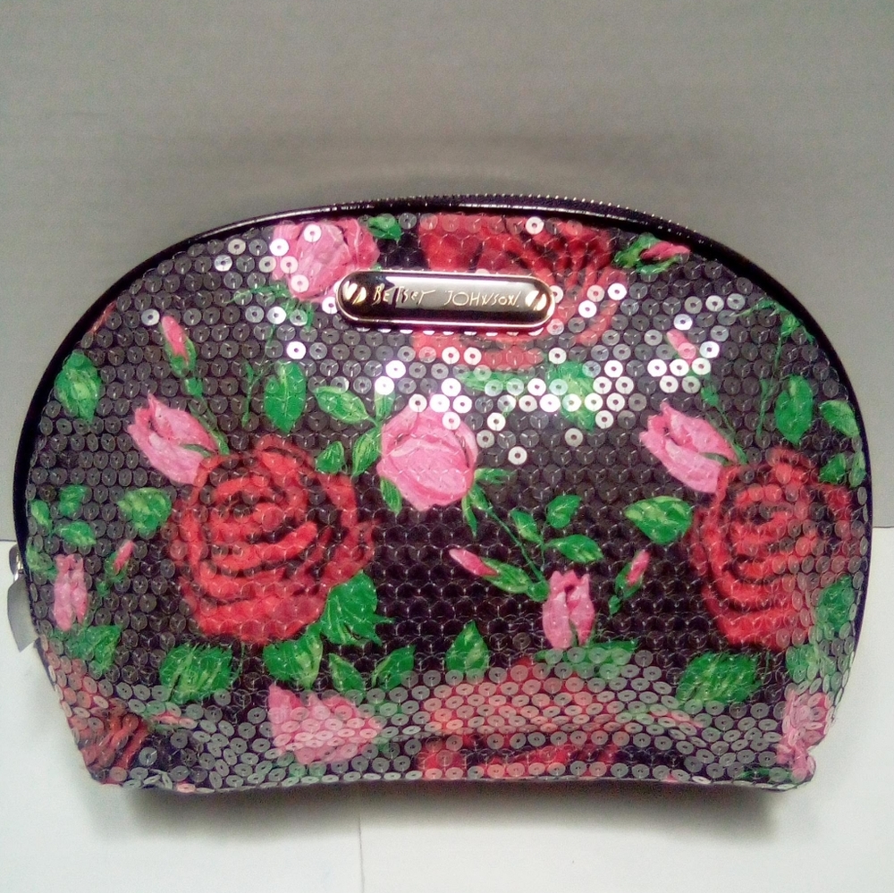 BETSEY JOHNSON  Roses Sequence Cosmetic Bag